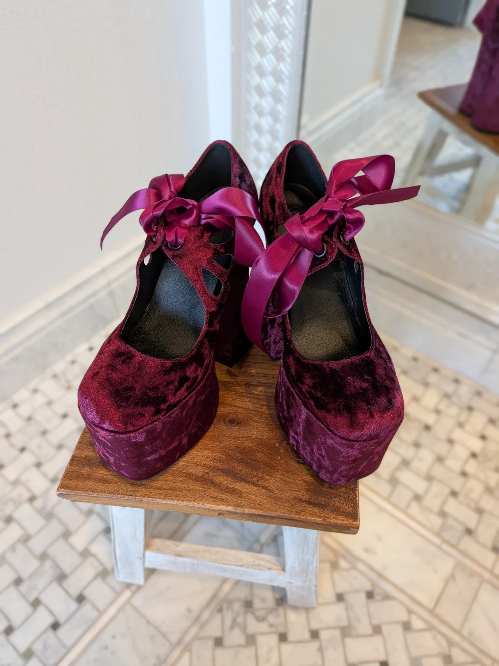 NWOT Widow By Dollskill 7 DECADENT VISION PLATFORM MARY JANES